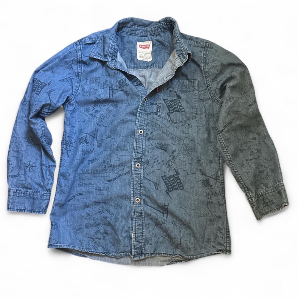 Levi's Indigo Denim Shirt girls